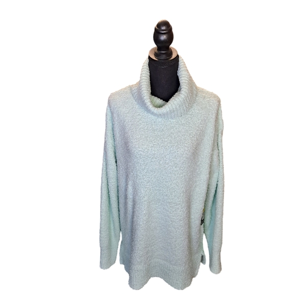 Inner Circle Turtleneck Sweater Womens Mint Green Plush Size M - Picture 1 of 8
